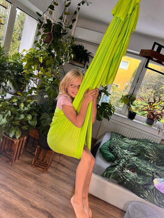 Hamak - chusta akrobatyczna dla dzieci, 10 kolorów, 4 metry, szeroki 260 cm