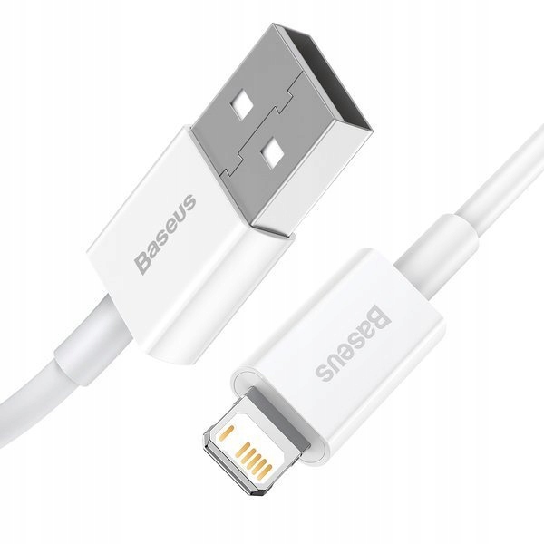 BASEUS KABEL PRZEWÓD USB LIGHTNING DO IPHONE 2.4A BEZPIECZNY MOCNY 1M