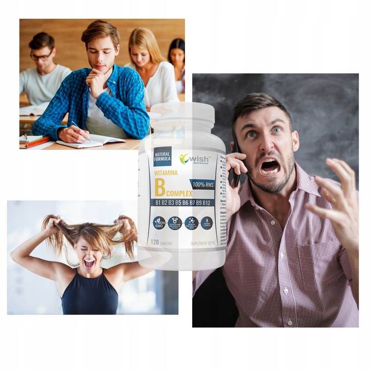 WITAMINA B Complex B1 B2 B3 B5 B6 B7 B9 B12 120szt