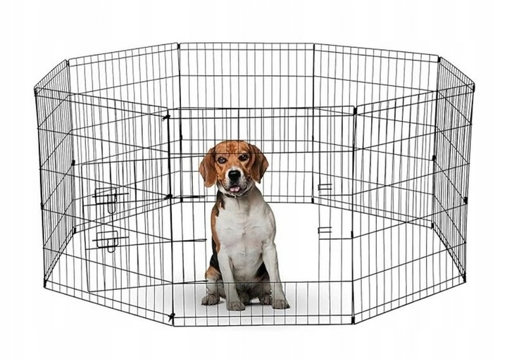 Metalowy Składany Kojec dla Psa Królika do Domu na Zewnątrz Zagroda