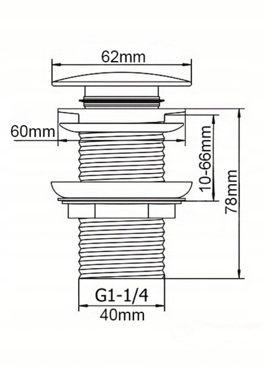 ZESTAW: SYFON UMYWALKOWY DO UMYWALKI + KOREK KLIK-KLAK BEZ PRZELEWU SREBRNY