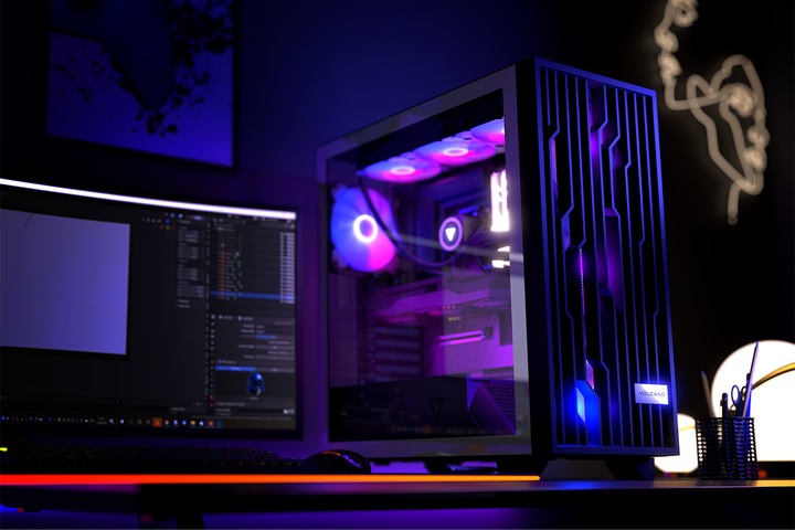 Gamingowa obudowa MODECOM VOLCANO PERUN APEX ARGB MIDI Black czarny