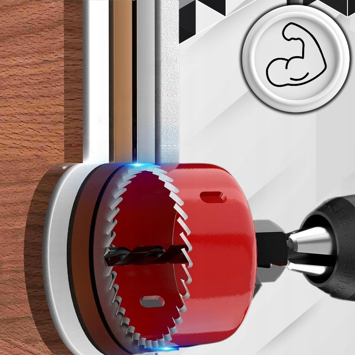 OTWORNIC DO DREWNA ZESTAW FREZÓW 19 - 127 MM 16 ELEMENTÓW HOLDX