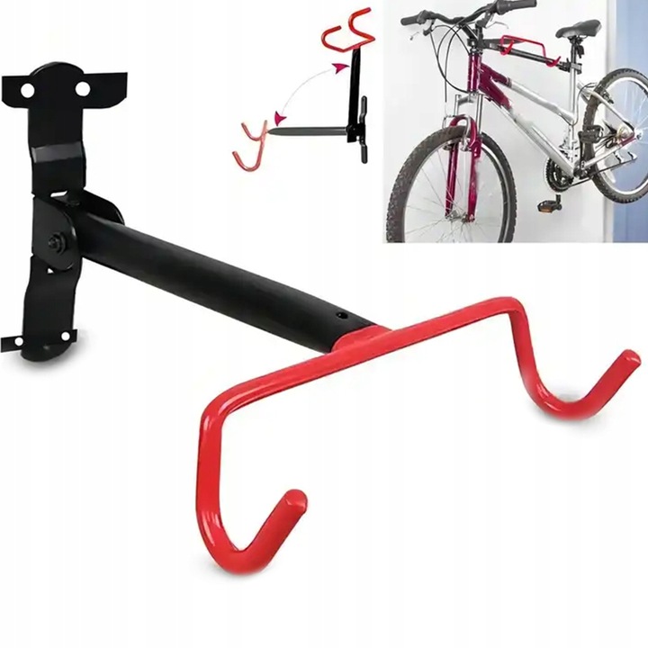 STOJAK WIESZAK NA ROWER NA ŚCIANĘ UCHWYT ROWEROWY HAK UDŹWIG DO 30 KG