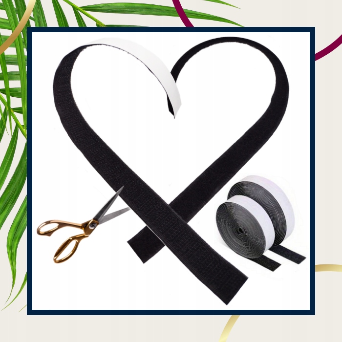 Taśma rzep samoprzylepny do paneli tapicerowanych CZARNY 50 mm - 5