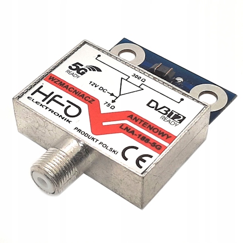 Bardzo Mocny Wzmacniacz Hermetyczny Na Wtyk F 32 dB Do Anteny