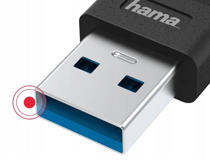 Adapter Hama gniazdo USB-C - wtyk USB-A 3.2