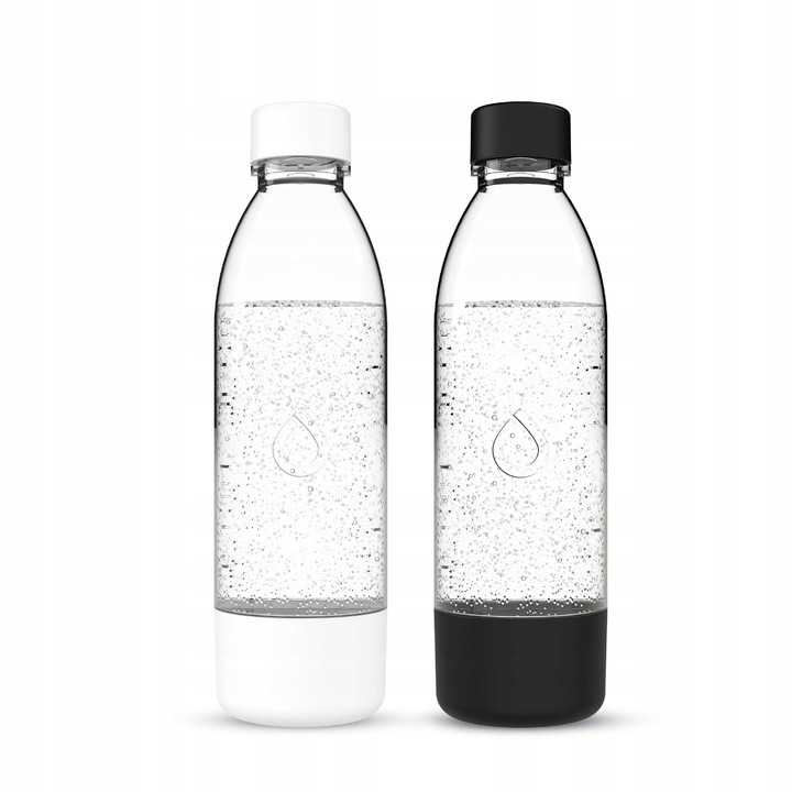 PushAir 2 Butelki do saturatora Dafi 0,7 l czarna i biała