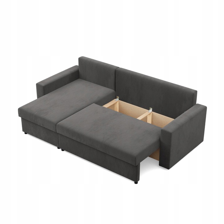 Narożnik Rozkładany z Funkcją Spania z Prostym Bokiem ROGÓWKA Neo