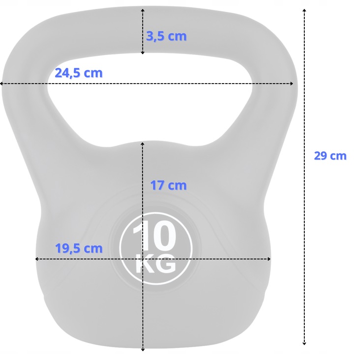KETTLEBELL KETTLE ODWAŻNIK OBIĄŻENIE DO ĆWICZEŃ FUNFIT GYM&FITNESS 10 KG
