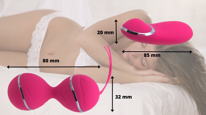 Wibrujące STYMULUJĄCE KULKI GEJSZY z pilotem MASAŻER 10 TRYBÓW WIBRACJI