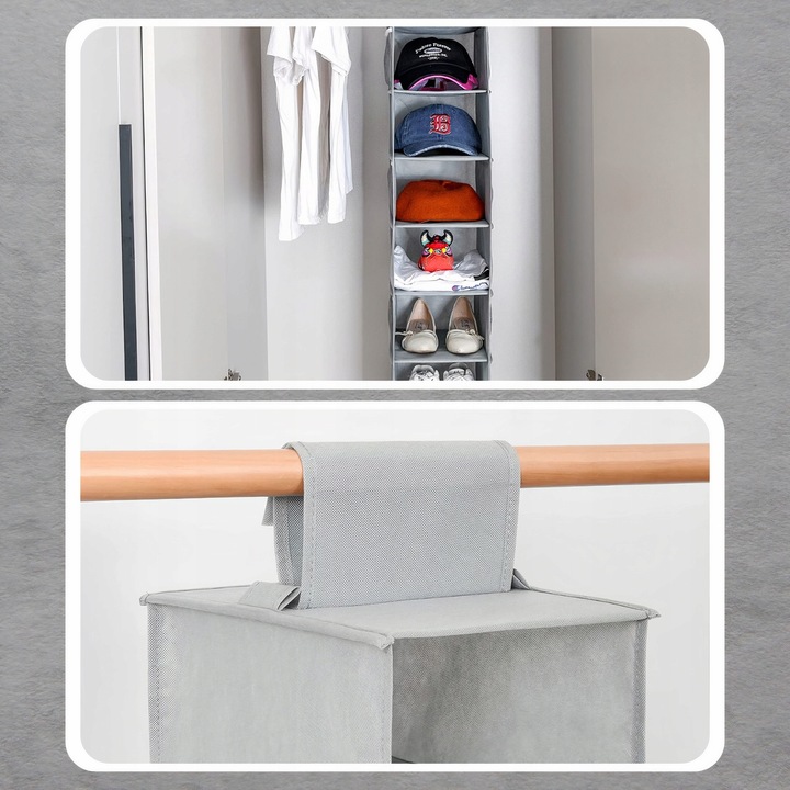 ORGANIZER WISZĄCY DO SZAFY WIESZAK 10 PÓŁEK REGAŁ