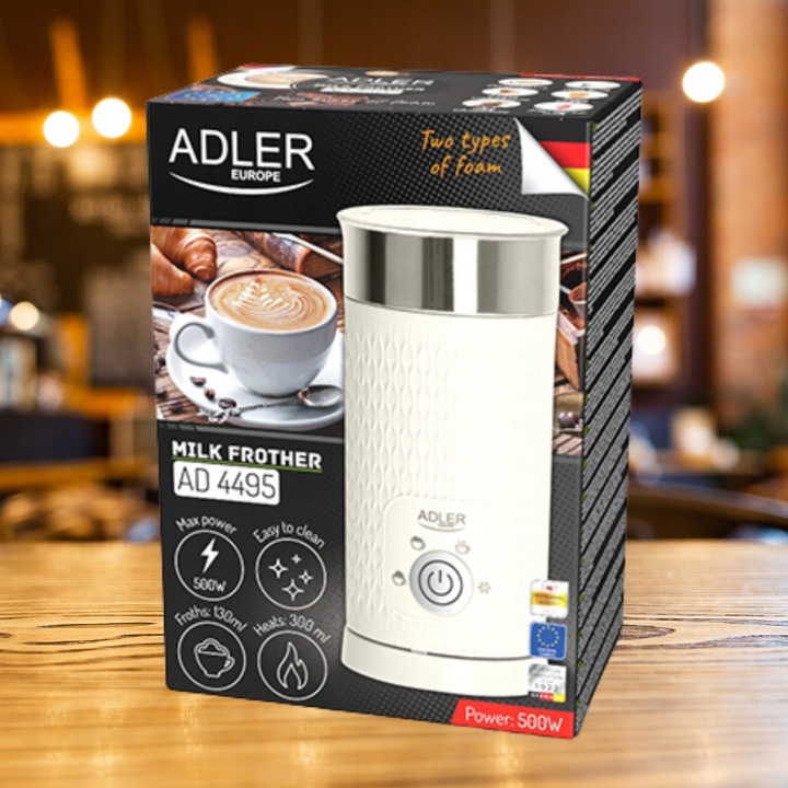 Elektryczny spieniacz do mleka Podgrzewacz 2w1 cappuccino latte 4 funkcje