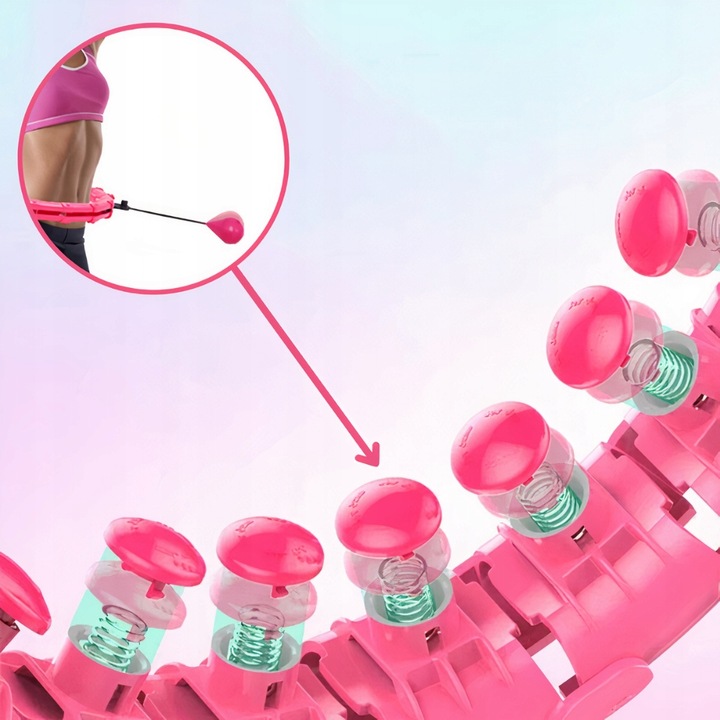 HULA HOP Z OBCIĄŻENIEM ODCHUDZAJĄCE KOŁO Z WYPUSTKAMI MASAŻER OBCIĄŻNIK