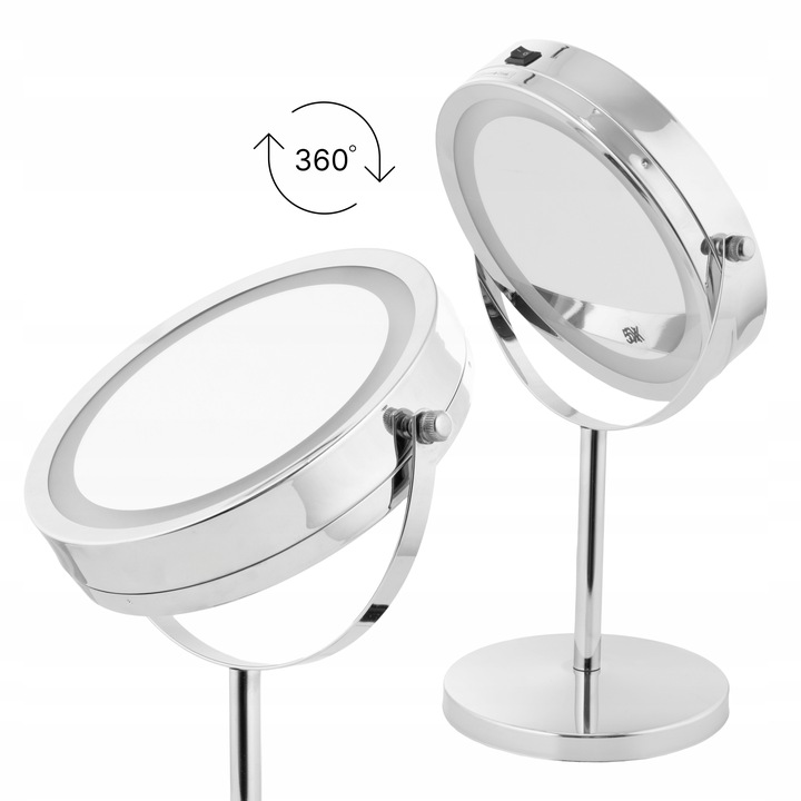 Lusterko do makijazu powiekszajace kosmetyczne z podświetleniem LED