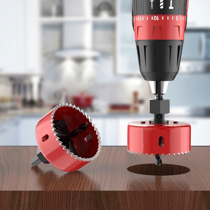 OTWORNIC DO DREWNA ZESTAW FREZÓW 19 - 127 MM 16 ELEMENTÓW HOLDX