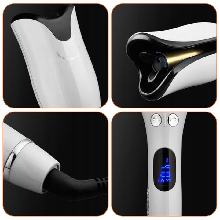 LOKÓWKA DO WŁOSÓW AUTOMATYCZNA SPIN CURL CERAMICZNA FALE WYŚWIETLACZ LCD