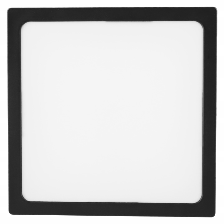 Panel Plafon Sufitowy LED Natynkowy Kwadrat Czarny 24W Nie Mruga CCD