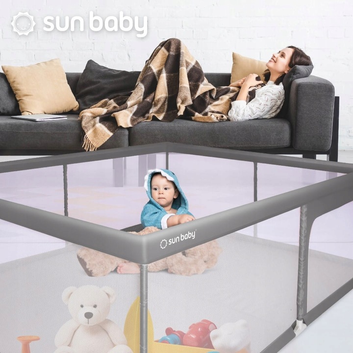 Duży Kojec dziecięcy łóżeczko Plac zabaw z podłogą Suchy basen 150x200