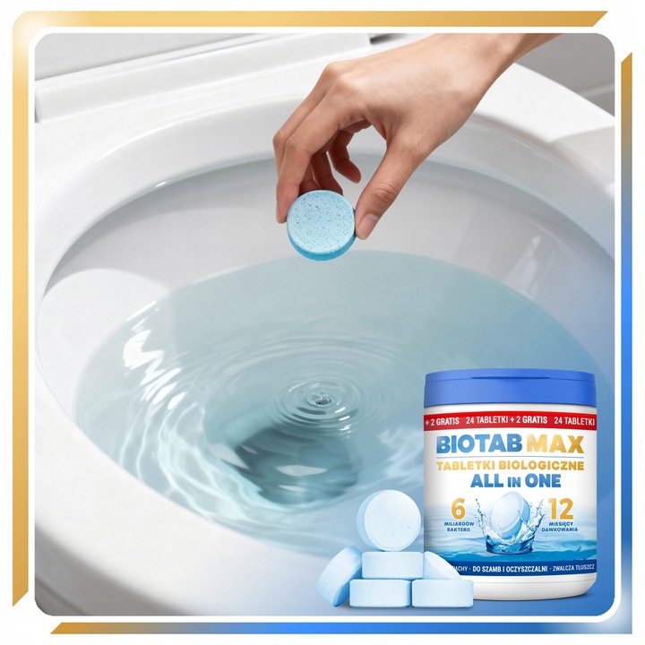 TABLETKI do SZAMBA BAKTERIE do OCZYSZCZALNI mocny BIO preparat USUWA