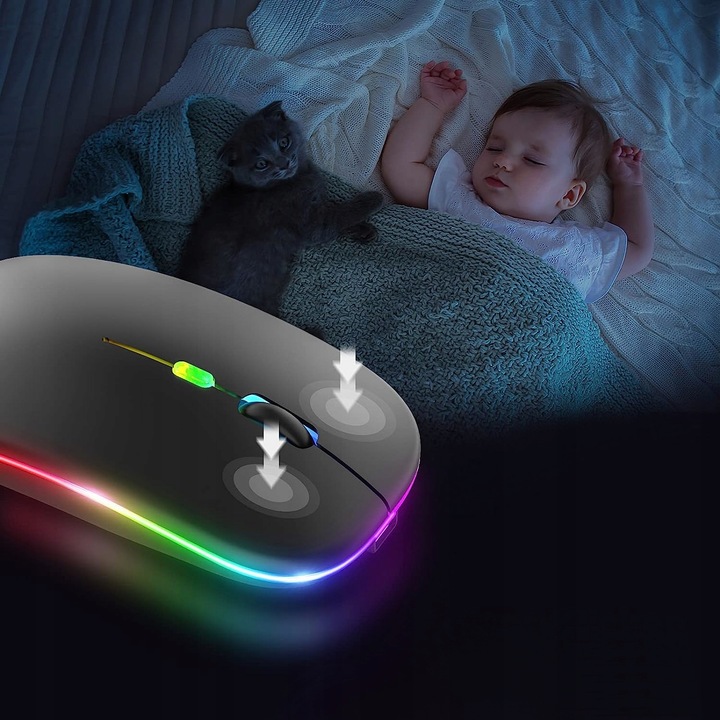 CICHA MYSZKA MYSZ BEZPRZEWODOWA KOMPUTEROWA GAMINGOWA KOMPUTERA LAPTOPA TV