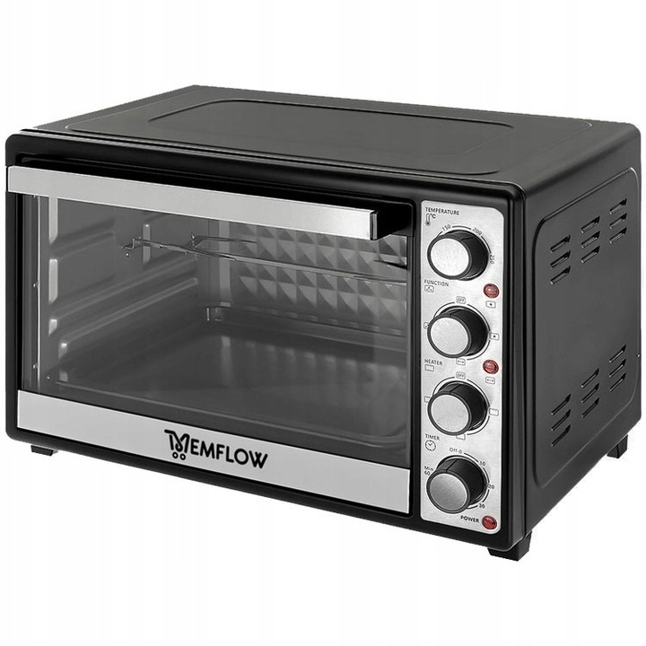 PIEKARNIK ELEKTRYCZNY MINI PIECYK PRZENOŚNY TERMOOBIEG 45L ROŻNO INOX