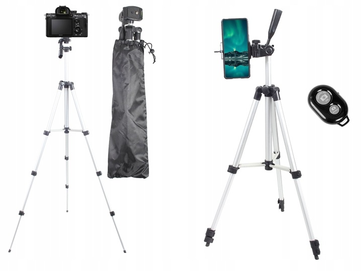 STATYW 4W1 PILOT TRIPOD UCHWYT NA TELEFON 103CM ETUI