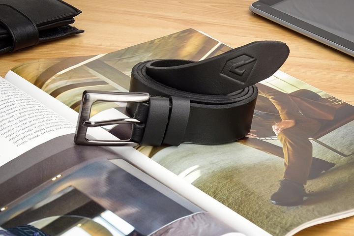 PASEK MĘSKI SKÓRZANY GRACIO DO SPODNI SKÓRA DŁUGOŚĆ PASKA 150 CM PREZENT