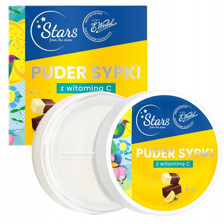 Stars from the stars Wedel puder sypki z Wit. C Ptasie Mleczko cytrynowe