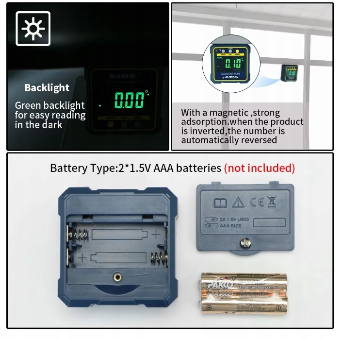 Kątomierz cyfrowy SHAHE poziomica elektroniczna