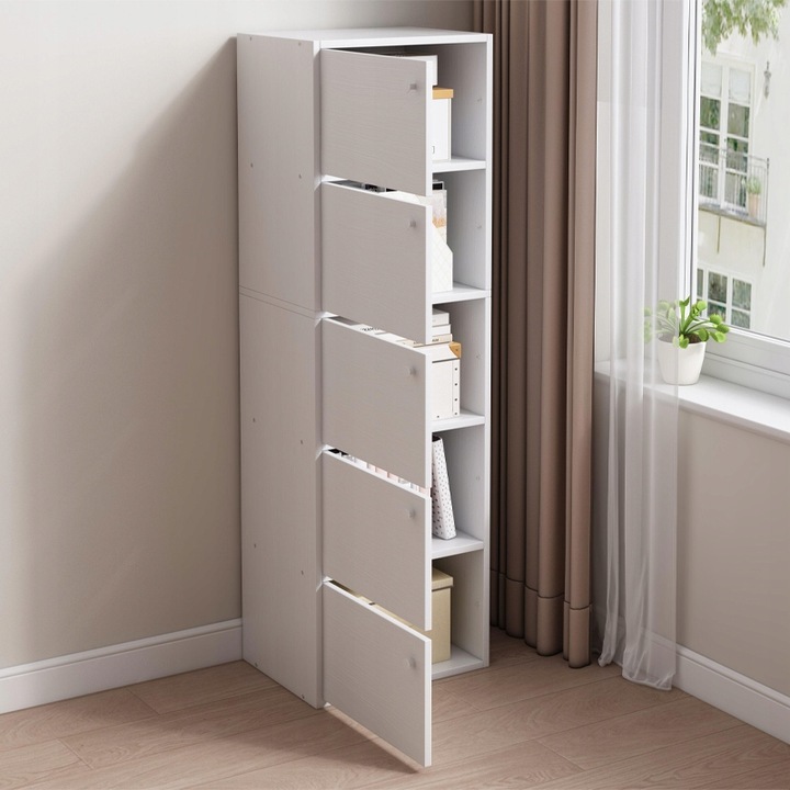 NOWOCZESNA POJEMNA KOMODA SZAFKA DUŻA BIAŁA SKANDYNAWSKI RETRO LOFT 5