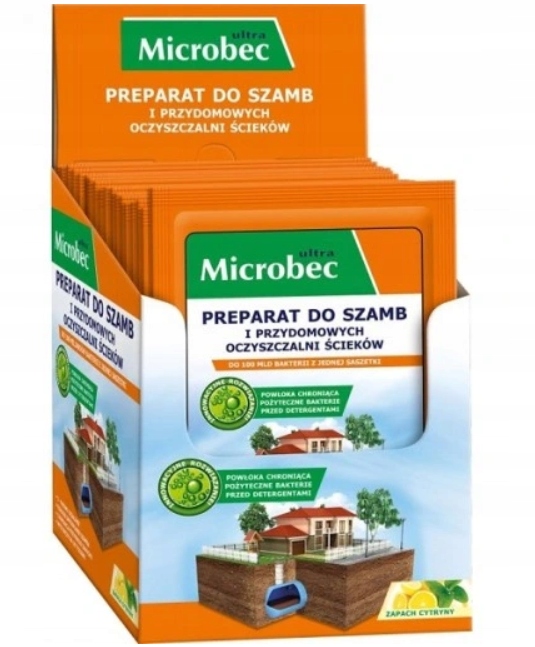 Microbec ULTRA bakterie do szamb SASZETKI 18 x 25g BROS