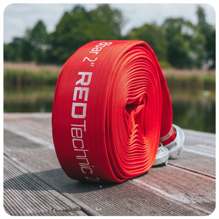 WĄŻ STRAŻACKI PARCIANY DO WODY SZAMBA SZYBKOZŁĄCZKA 2" 20 M 8 BAR