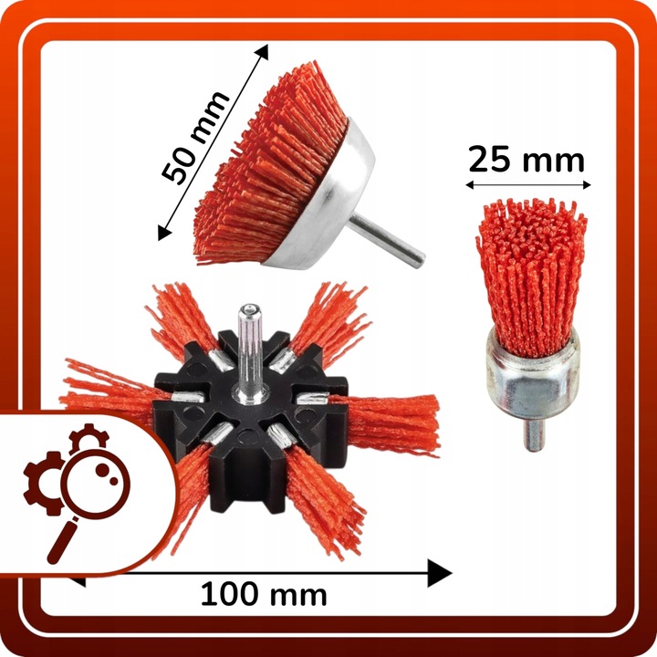 Szczotki druciane nylonowe do wkrętarki wiertarki do drewna zestaw 5