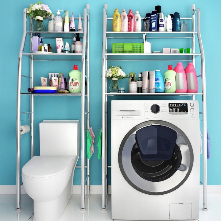 SZAFKA PÓŁKA ŁAZIENKOWA STOJĄCA NAD PRALKĘ STOJAK DO PRALNI REGAŁ 3