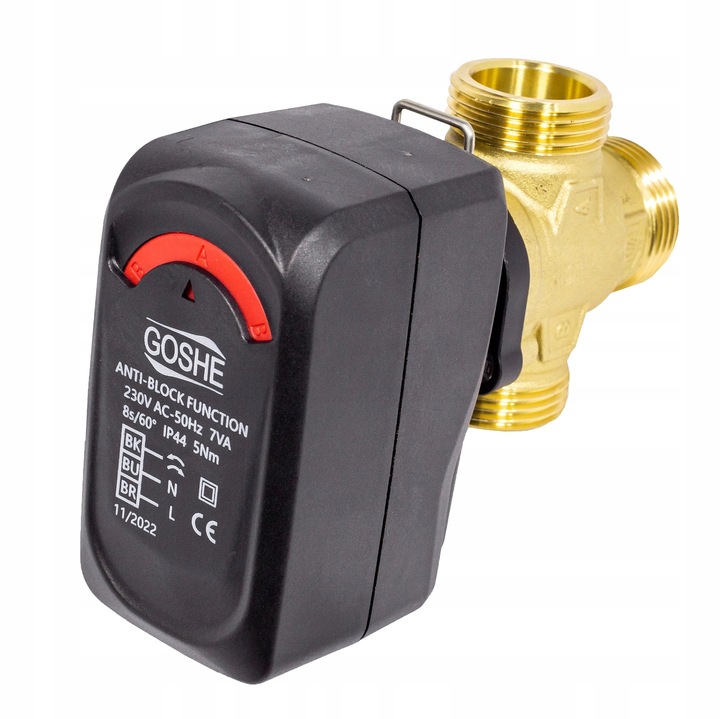 ZAWÓR STREFOWY PRZEŁĄCZAJĄCY 3-DROGOWY 1" CAL DN25 KVS 8m³/h Z