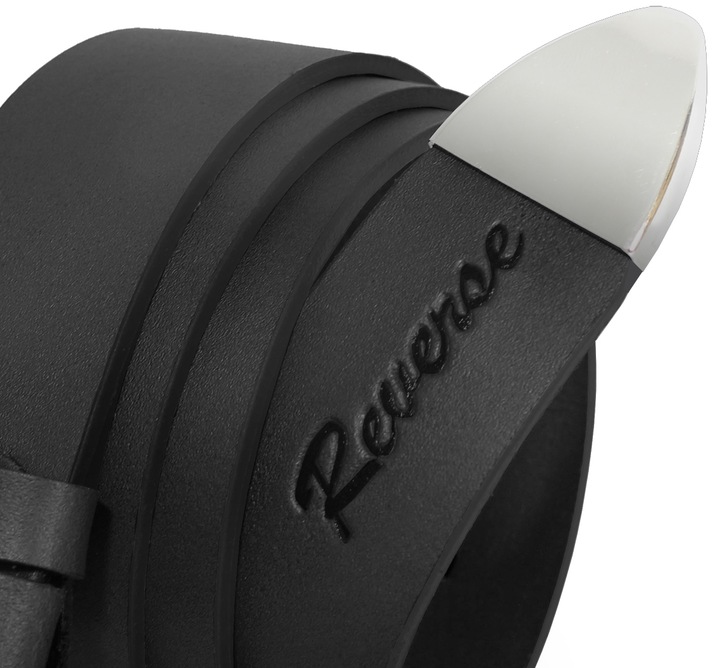 Szeroki skórzany pasek męski do jeansów REVERSE SKÓRA NATURALNA LICOWA 120