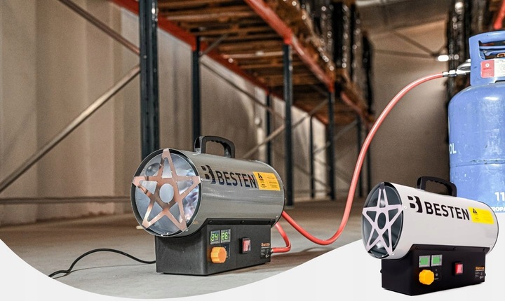 Nagrzewnica Gazowa Automatyczna Na Butlę Dmuchawa Termostat 25KW + Reduktor