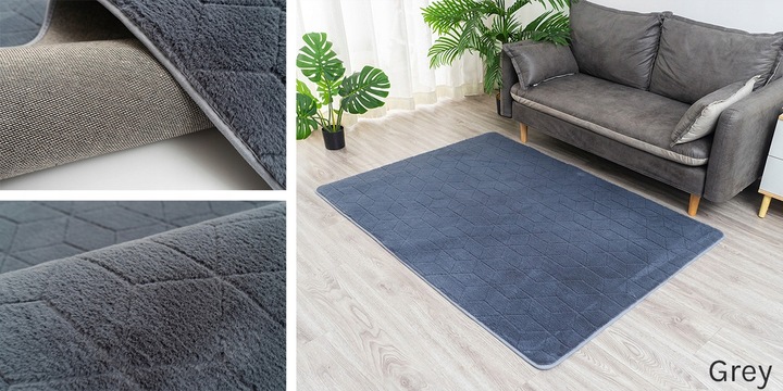 Dywan Rabbit 3D pluszowy miękki jedwabisty futro królika 120x170