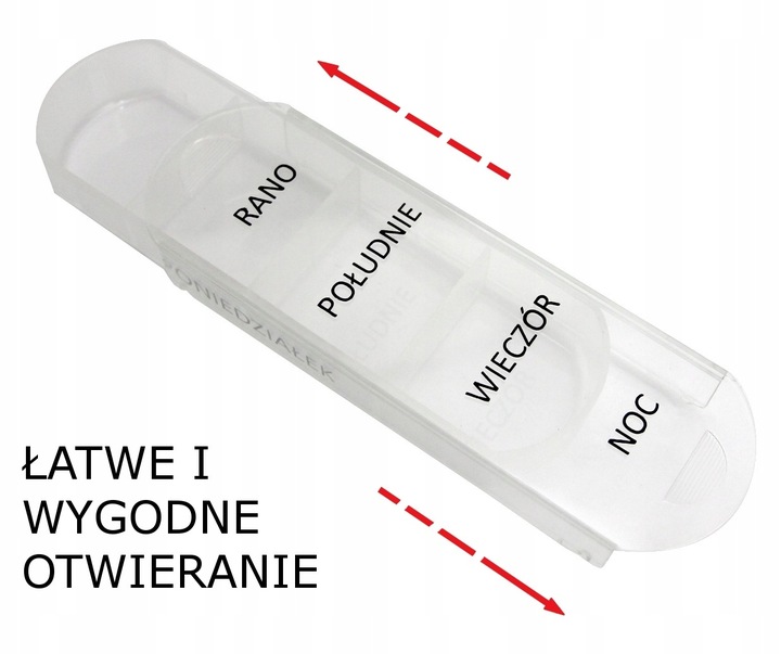 Pojemnik na leki kasetka pudełko na tabletki 7 dni 4 pory dnia
