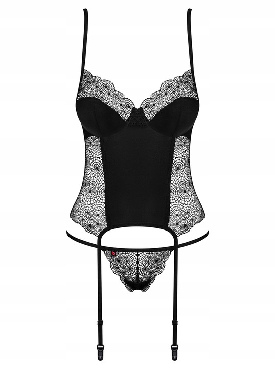 Obsessive Sharlotte Gorset sznurowany Stringi L/XL