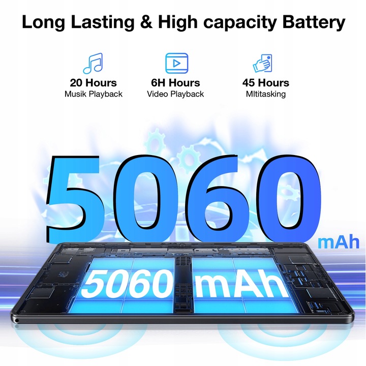 Tablet DOOGEE U9 10.1 7GB+64GB” IPS 5060mAh OTG/WiFi6/1TB/BT5.0 Android13