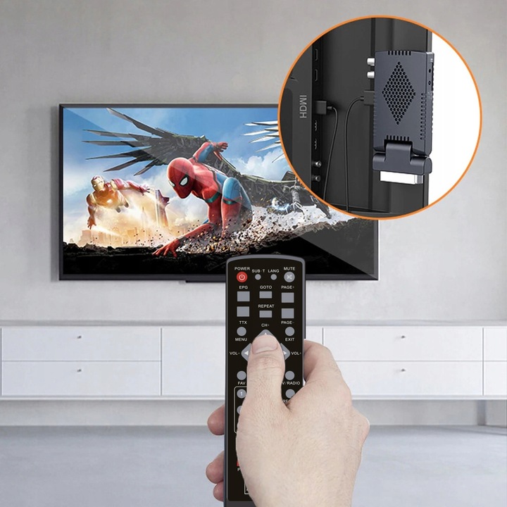 Tuner Dekoder Satelitarny DVB-T2 HEVC H.265 WiFi Telewizji Naziemnej