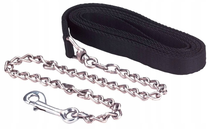 Prezenterka dla konia elegancka, solidna uwiąz, czarny, 250 cm,