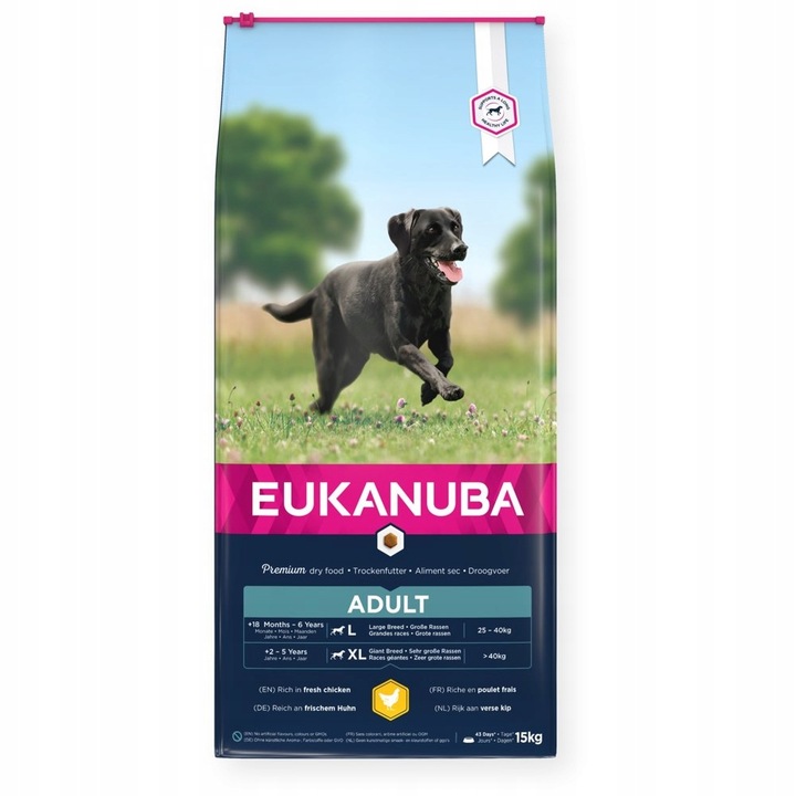 EUKANUBA Adult Large Breed Kurczak Sucha Karma psy dorosłe worek 15kg