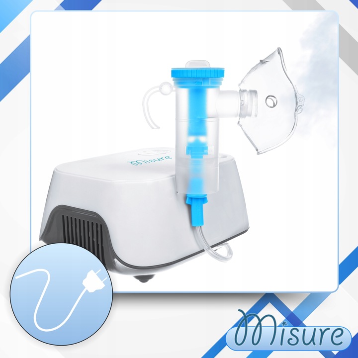 INHALATOR NEBULIZATOR TŁOKOWY DLA DZIECI I DOROSŁYCH 2 MASKI FILTRY GRATIS