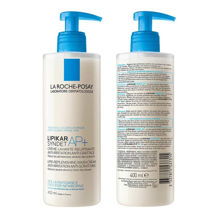 La Roche-Posay Lipikar Syndet AP+ 400ml Krem myjący 400ml