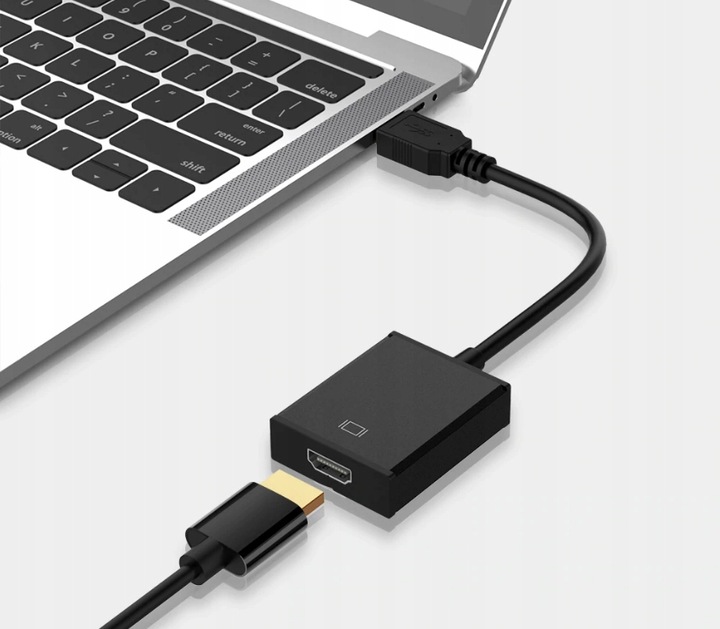 CO2 PRZEJŚCIÓWKA USB 3 HDMI ADAPTER KABEL HUB KONWERTER FULL HD 1080P 60HZ