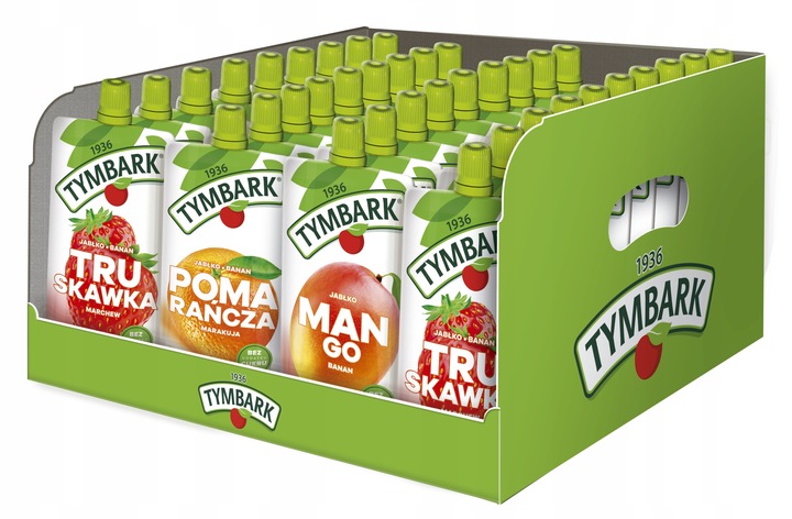 Mus 100% Tymbark Mango Banan Jabłko owoce 12x 120g