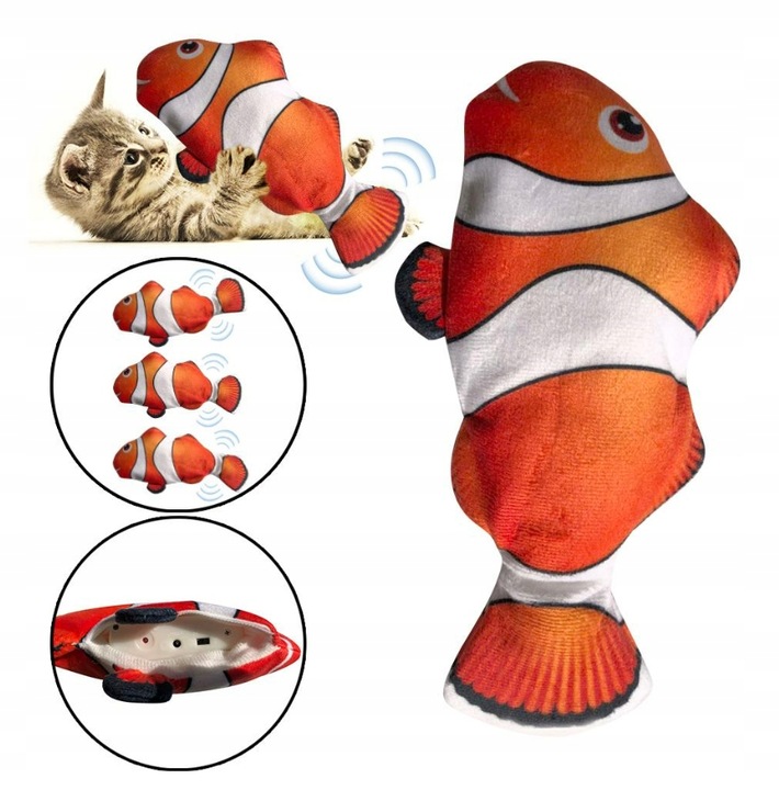 Elektryczna RYBA interaktywna Zabawka dla kota15